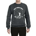 thumbnail image 2 of Wild Bobby, Can't Work Today My Arm Is In A Cast, Fishing, Unisex Crewneck Graphic Sweatshirt, Charcoal, X-Large, 2 of 5