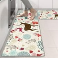 thumbnail image 2 of Kitchen Rugs Sets Of 2,Multicolor Christmas Deer Pattern Anti Fatigue Kitchen Mat Rugs Non Slip Washable,Decorative Kitchen Floor Mats for Kitchen,Sink,Laundry,17"X47", 2 of 5