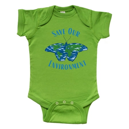 

Inktastic Save Our Environment Earth Butterfly Gift Baby Boy or Baby Girl Bodysuit