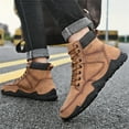 thumbnail image 4 of jsaierl Men's Casual High-top Leather Shoes Warm Short Boots, Trendy Men's Shoes, 4 of 9