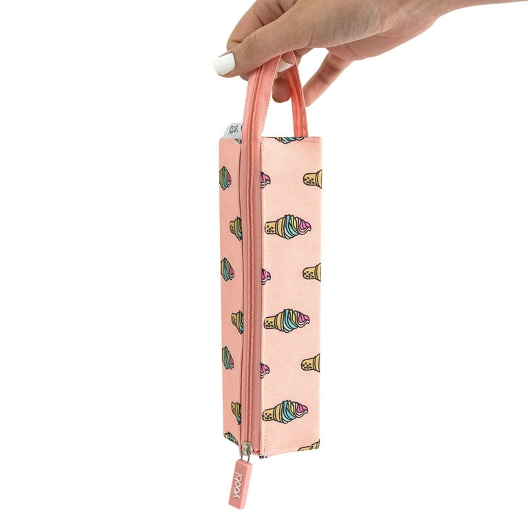 Yoobi Binder Zip Pencil Case Pink Strawberries and Coin Purse — SafeSavings