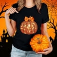 thumbnail image 2 of Wiyuqeen Fall Shirts for Women Halloween Pumpkin Graphic Tees Thanksgiving Family Turkey Tops Cute Autumn Thanksgiving T-Shirt S-XXL, 2 of 8