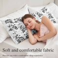 thumbnail image 5 of Black Gray Fruit Body Pillow Covers 20"x60", Vintage Plant Nature Botanical Flower Soft Brushed Microfiber Breathable Throw Pillow Covers, Pillowcase with Zipper for Couch Sofa Bedroom Living Room, 5 of 9