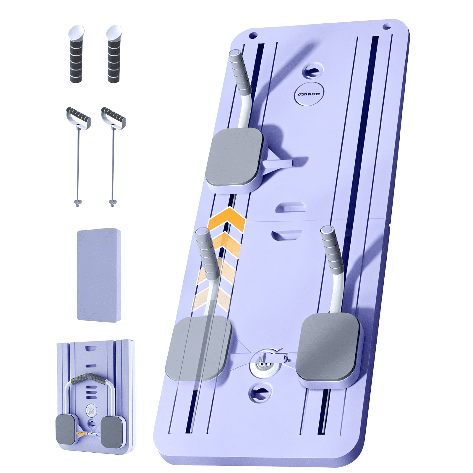 Paeta Pilates Board, Foldable Pilates Reformer with Timer, 7-in-1 Multi-Purpose Portable Pilates Reformer Machine, Home Pilates Reformer Set for Home Workout, Fitness, Exercise, Abs