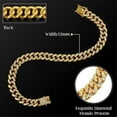 thumbnail image 2 of UOSIA Dog Chain Collar Diamond Link Puppy Collar,Gold, AB Color,18 Inches, 2 of 6