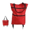 thumbnail image 1 of Shopping Cart Dedicated Handheld Bag, Wheeled Zippered Foldable Shopping Cart Bag, Reusable Foldable Grocery Bag., 1 of 4