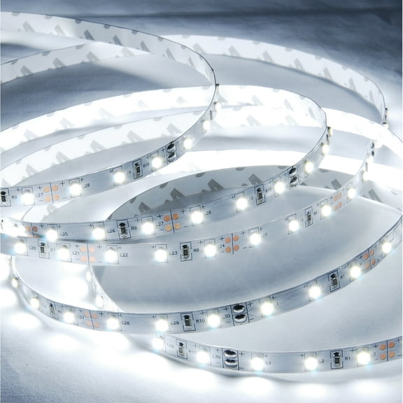 ABI Daylight White 6000K Flexible LED Strip Light, 300 LEDs, 5 Meters / 16.4 FT Spool, 12VDC (Adapter Not Included)