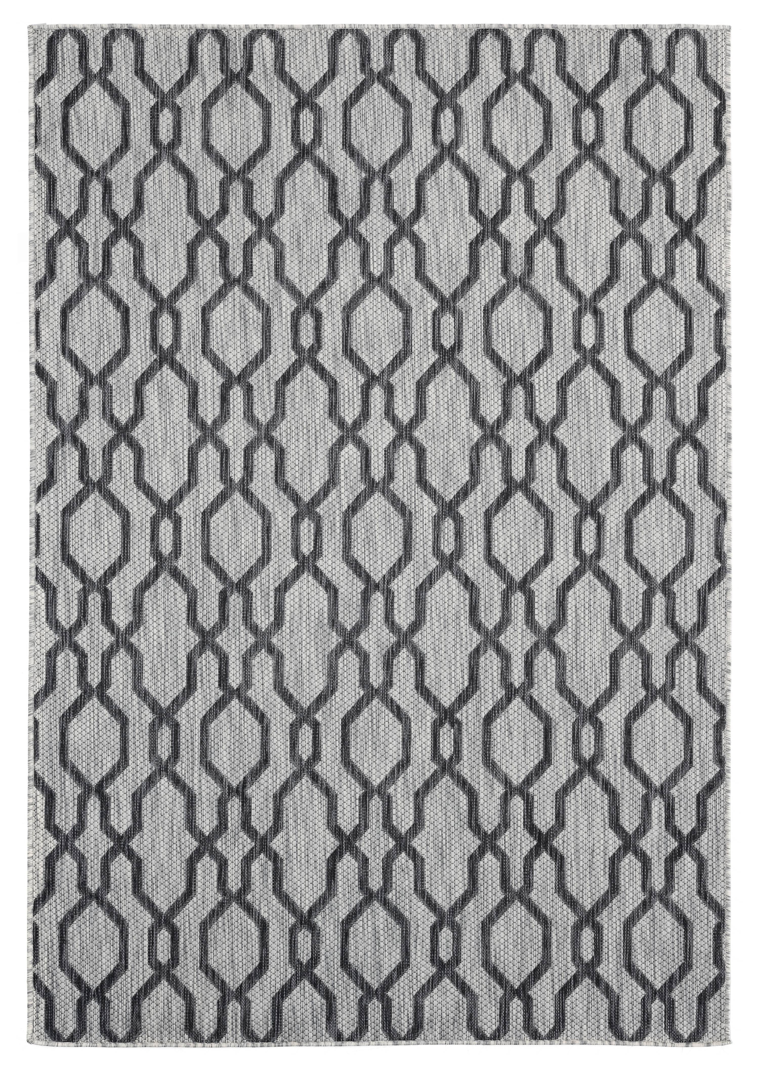 United Weavers Mali Valhalla Contemporary Geometric Area Rug, Black, 7'10" x 10'6"