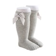 thumbnail image 2 of Liacowi Kids Baby Girls Socks Solid Color Cotton Socks Cute Breathable Long Tube Socks, 2 of 5
