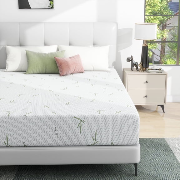 8 inch Cal King Mattress in a Box,Memory Foam Mattress with Bamboo Cover