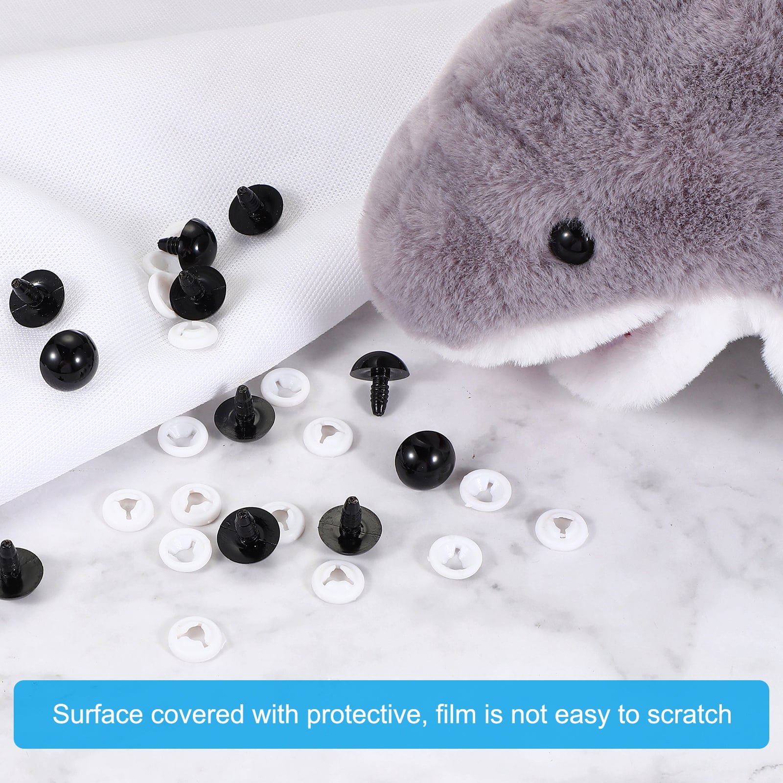 Uxcell 35mm Safety Eyes, 40 Pcs Plastic Craft Eyes with Protective Film