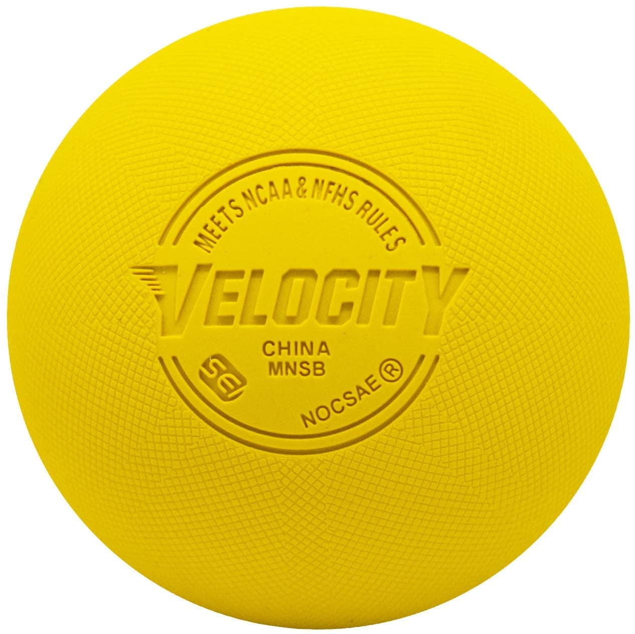 Velocity Yellow Textured Grip Ball 18 Pack Official Game Lacrosse Balls - SEI Certified Meets NOCSAE, NFHS, NCAA Standards