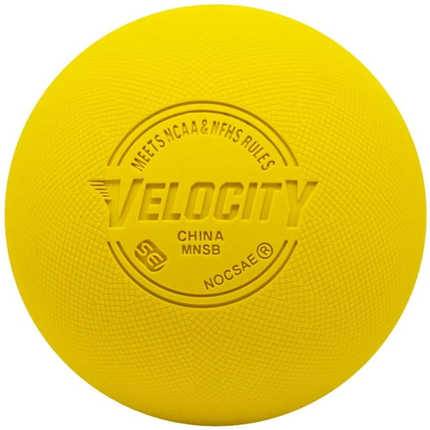 Velocity Yellow Textured Grip Ball 12 Pack Official Lacrosse Balls