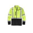 thumbnail image 3 of CornerStone Unisex ANSI 107 Class 3 Soft Shell Jacket | Water-Resistant High Vis Coat for Men & Women with Zippered Pockets, 3 of 4