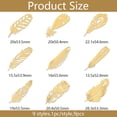 thumbnail image 2 of 9pcs 1.6x1.6 Inch Bird Feathers Stickers Plume Theme Stickers Self Adhesive Gold Metal Stickers Realistic Feather Metal Stickers for Scrapbooks DIY Crafts Phone Decoration for DIY, 2 of 9