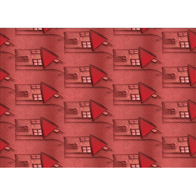 Ahgly Company Tapis d'Intérieur Rectangulaires Transitionnels Rouges Lavables à la Machine, 3 Pieds x 5 Pieds