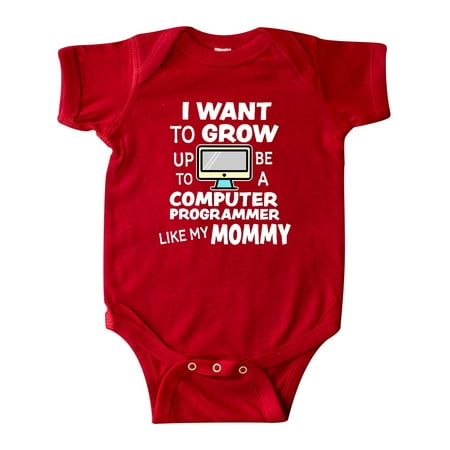 

Inktastic I Want To Grow up To Be a Computer Programmer Like My Mommy Gift Baby Boy or Baby Girl Bodysuit