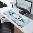thumbnail image 2 of "XL Japanese Blue & White Wave Gaming Mouse Pad - Non-Slip Rubber Base, 31.5 X 11.8 Inch", 2 of 7