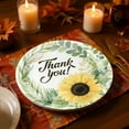 thumbnail image 5 of 10-Pack Thanksgiving Disposable Plates Paper Plates, 7 Inch Autumn Harvest Thank You Pattern Thick Pulp Round No-Wash Table Decor, 5 of 6