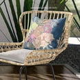 thumbnail image 2 of Friendship Bouquet Throw Pillow with Removable Cover in Blue Pink Peach 16x16, 2 of 5