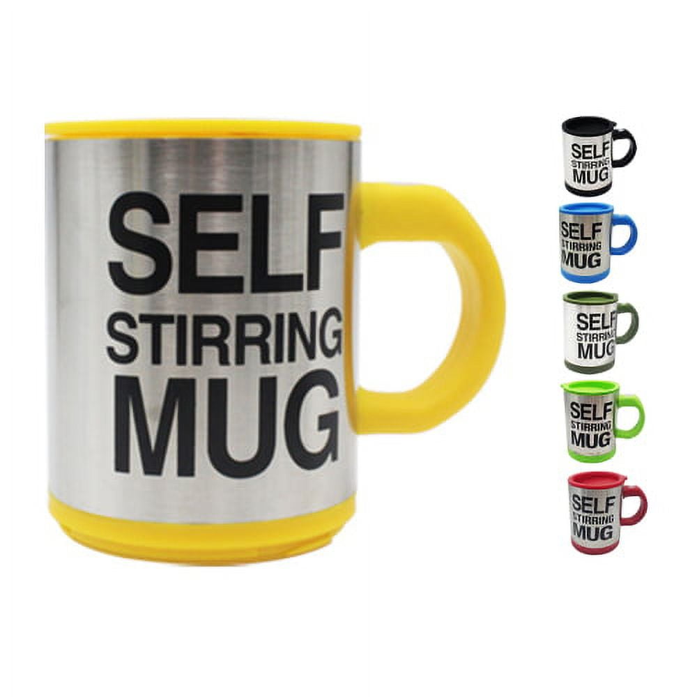 Hastings Home Self Stirring Mug- Reusable Auto Mixing Cup with Travel Lid  For Protein Mix, Bulletproof Coffee, Chocolate Milk, Hot Cocoa By Hastings  Home, 15 Oz at