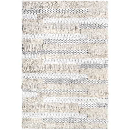 BoutiqueRugs Faron Bohemian, Transitional Area Rug - Light Gray - 6' x 9'