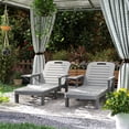 thumbnail image 2 of Outsunny Ensemble de 2 Chaises de Bronzage pour Jardin, 5 Positions Réglables, Gris, 2 of 10