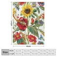 thumbnail image 4 of Creowell Flowers Dragonfly Print Flannel Throw Blanket Lightweight Soft Blanket for All Seasons 40x50in, 4 of 6