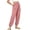 Pink, variant on Big Girls School Uniform Pants Ice Silk Wide Leg Solid Color Jogger Pants Stretch Soft Lightweight Pants Pink Size 1-2Years