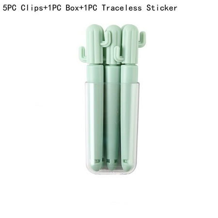 

5pcs Portable Sealing Bag Clips Cute Cactus Sealing Clip Tea Sealing Clip Food Snack Seal Fresh-keeping