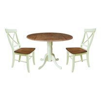 International Concepts 42" Dual Drop Leaf Dining Table with 2 Chairs