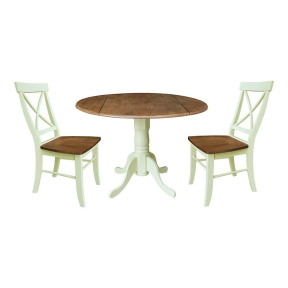 International Concepts 42" Dual Drop Leaf Dining Table with 2 Chairs