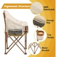thumbnail image 5 of Folding Camping Chairs | Portable and Heavy Duty Camping Chairs with Cup Holders and Carry Bag, Support up to 400 lbs | Enjoy The Outdoors in Comfort（White）, 5 of 12