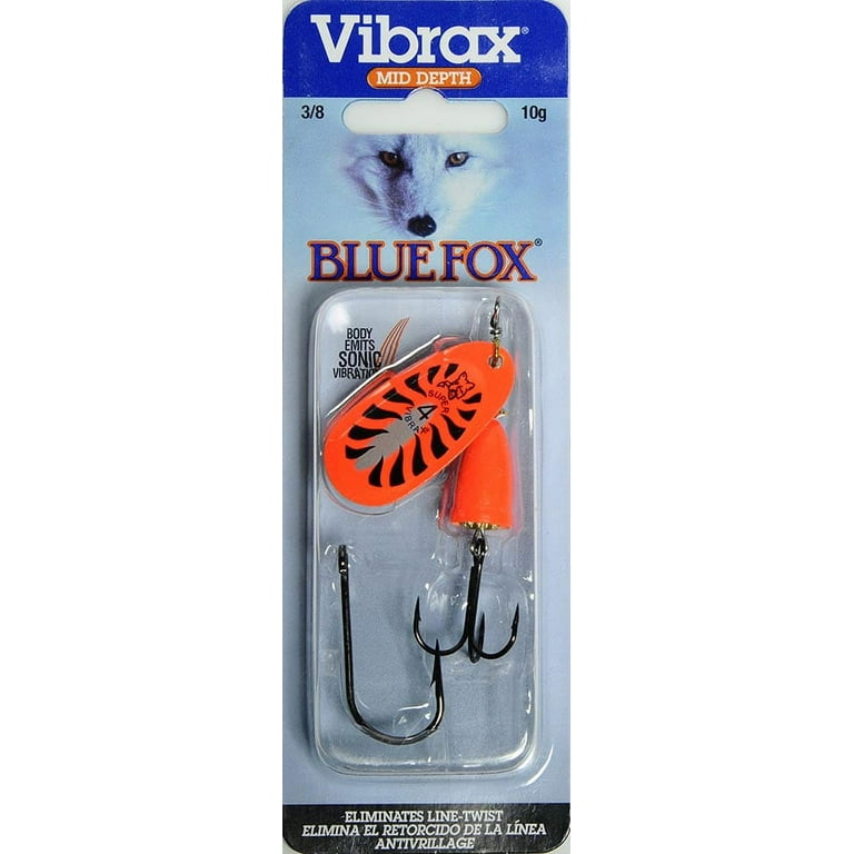 Blue Fox Classic Vibrax Size 5 7/16oz Silver/Flo Green 