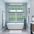 thumbnail image 3 of Teal Black Boho Kitchen Curtains Sets for Windows 36 Inch Length, Vintage Ethnic Tribe Abstract Art Rod Pocket Window Treatments Tier Curtains and Valances Set for Bedroom/Bathroom, 3 of 8