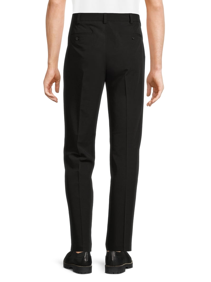 George Men's Slim Fit Flat Front Comfort Stretch Dress Pants - Walmart.com