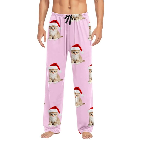 Boys Sleepers Timber Creek by Men's Pants Pants Men Slim Fit Band 1 Boy 9 Festive Holiday Comfortable Casual Relaxation Bottoms For Pajama Parties And Cozy Winter Nights Black 2XL