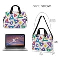thumbnail image 3 of FORMRS 16" Laptop Bag Carrying Sleeve Case with Handle Travel Shoulder Briefcase, Green Simple Triangles, 3 of 8