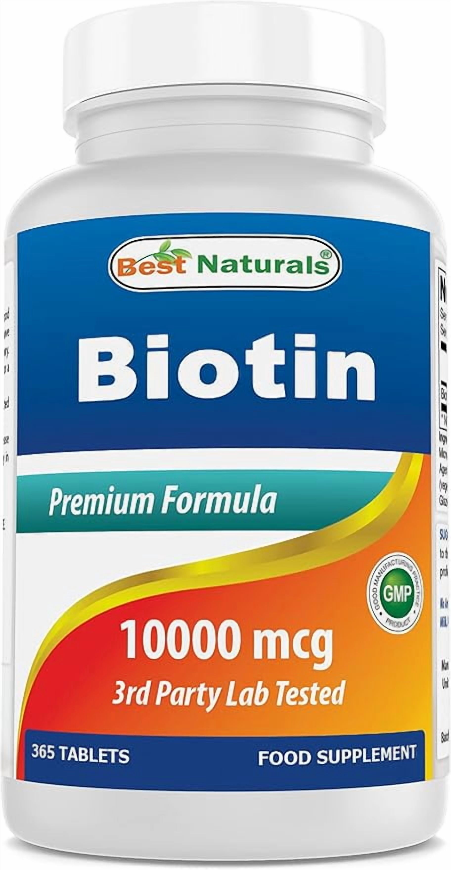 (2 pack) Best Naturals Best Naturals Biotin 10 mg (10,000 Mcg) 365 Tablets | (Vitamin B7 Supplement)