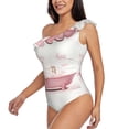 thumbnail image 2 of Haiem Cute Bathtub Women's One Piece Swimsuits Tummy Control One Shoulder Bathing Suits Ruffle Swimwear-Medium, 2 of 8