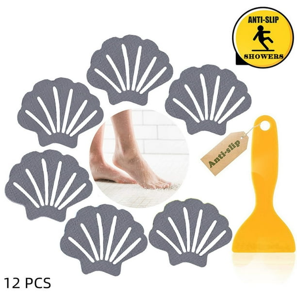 Bathtub AntiSlip Stickers, NonSlip Bathtub Sticker, 12 Pieces Shell Style Safety Treads