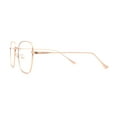 thumbnail image 3 of Classic Rectangle Retro 90s Nerdy Metal Rim Sunglasses Gold Clear, 3 of 4