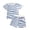 Blue, variant on Boy Outfits Casual Summer Striped Short Sleeve Shorts Breathable Unisex Age 3 Months To 3 Years Sets Boys Clothes
