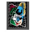 thumbnail image 2 of Batman Joker And Batman Face Collage Art Boy's Charcoal Heather T-shirt-XS, 2 of 4