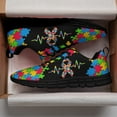 thumbnail image 3 of Autism Shoes Women Men Running Sneakers Autism Awareness Puzzle Print Tennis Walking Shoes Black Size 11.5, 3 of 5