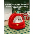 thumbnail image 4 of Zeze Apple Warm Igloo Pet Bed – Cozy Enclosed Cat & Small Dog Bed for Winter (20.5" x 17.7" x 20.5"), 4 of 6