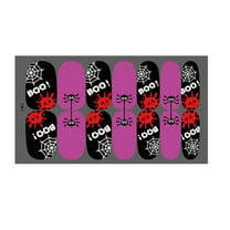 TUITOONM Nail Art Luminous Halloween DIY Nail Stickers Glow in The Dark Self-Adhesive Nail Decals for Women, Girls, Party Supplies, Spooky Manicure Accessorie