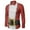 Brick Red, variant on Men Autumn Winter Christmas Long Sleeve Button Full Print Funny Shirts Red S
