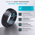 thumbnail image 6 of ThunderFit Men's Silicone Rings 10mm Wide 2.5mm Thick Breathable Rubber Wedding Bands, 7 Rings (Pack A, Size 5.5 - 6 (16.50mm)), 6 of 6