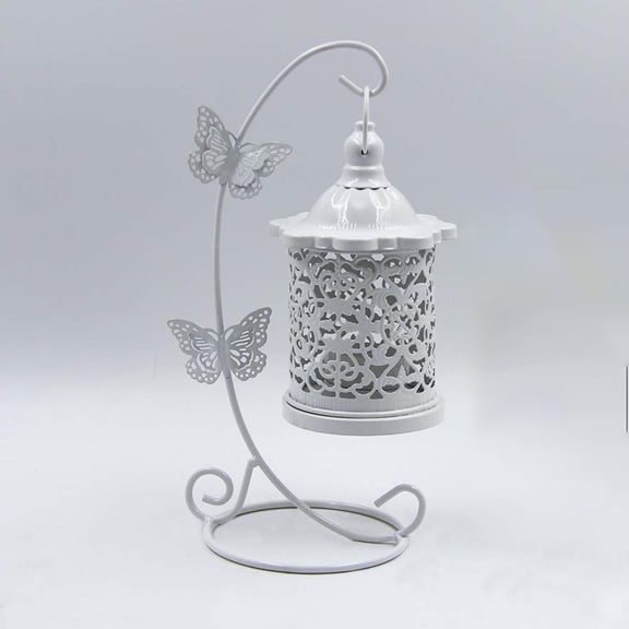 KOYPTL Birdcage Candle Holder for Pillar Candles Vintage Style Candlestick Hanging Lantern Table Decorations for Tabletop Party Wedding Centerpiece Home Decor Valentines Day Decor